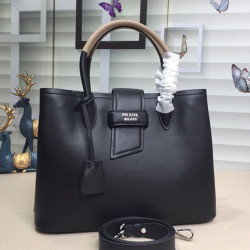 PRADA 프라다 2020 여성용 레더 토트 숄더백 ,1BG148-3,33cm,블랙