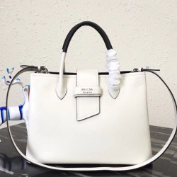 PRADA 프라다 2020 여성용 레더 토트 숄더백 ,1BG148-2,33cm,화이트