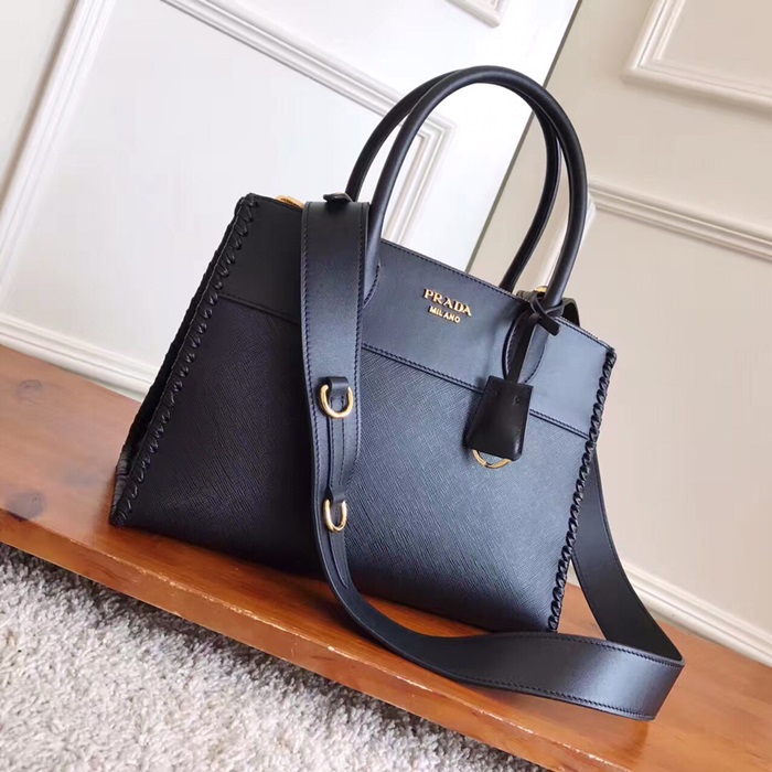 PRADA 프라다 2020 패러다임 토트 숄더백 ,1BA102-8,30cm,블랙