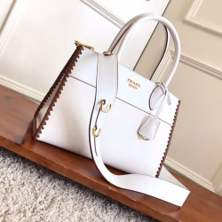 PRADA 프라다 2020 패러다임 토트 숄더백 ,1BA102-7,30cm,화이트