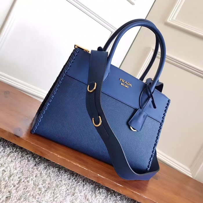 PRADA 프라다 2020 패러다임 토트 숄더백 ,1BA102-6,30cm,블루