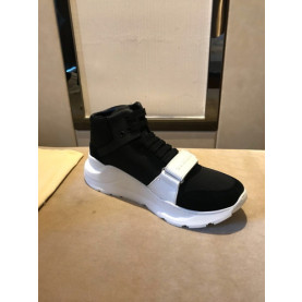 BURBERRY 버버리 네오프렌 가죽 스니커즈