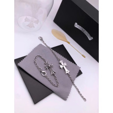 CHROME HEARTS 크롬하츠 여성용 925실버 팔찌 17~21cm