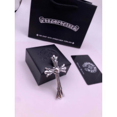 CHROME HEARTS 크롬하츠 남녀공용 925실버 십자 목걸이 65cm