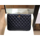 CHANEL 샤넬 2020 레더 클러치백,CHAB1240,28CM,블랙