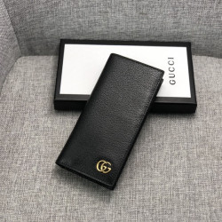 GUCCI 구찌 남성용 클래식 반,장지갑 금장블랙