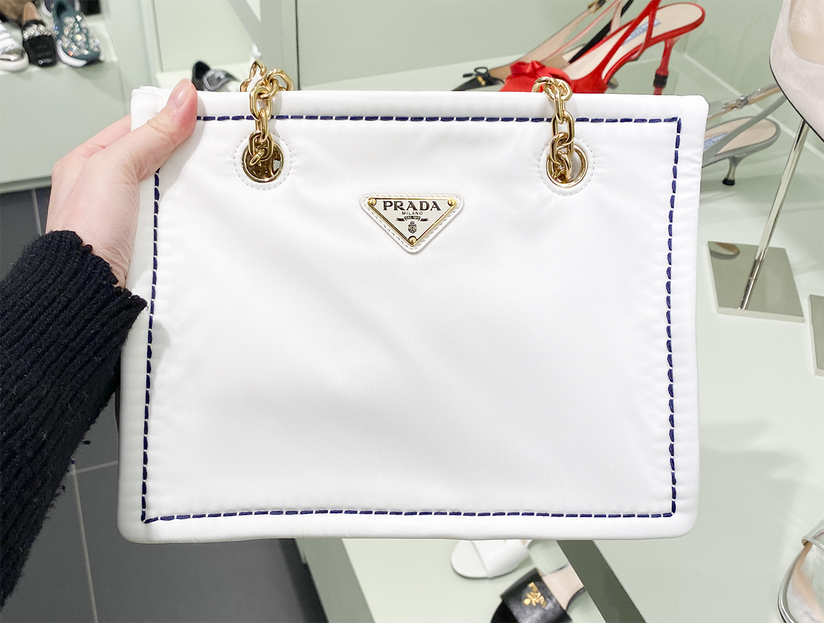 PRADA 프라다 나일론 삼각로고 미듐 체인 숄더백 3가지 색상