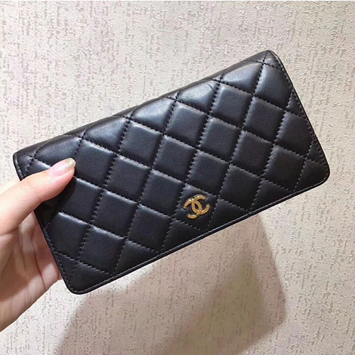 CHANEL 샤넬 플랩 장지갑 A50096-3 캐비어 금장
