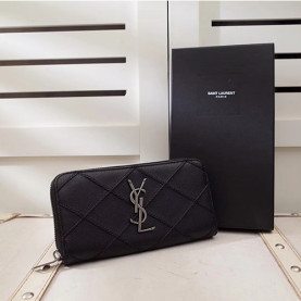 SAINT LAURENT 생로랑 지퍼 어라운드 지갑 455681-1