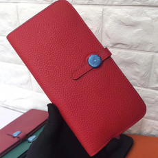 HERMES [프리미엄] 에르메스 도곤 장지갑 토고 레드