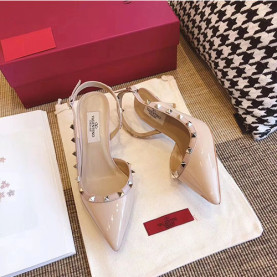 VALENTINO 발렌티노 락스터드 슬링백 힐 6.5cm M1350-2