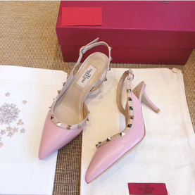 VALENTINO 발렌티노 락스터드 슬링백 힐 6.5cm M1350-10