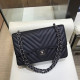CHANEL 샤넬 쉐브론 클래식 캐비어 2.55백 은장 BIG V AS1112