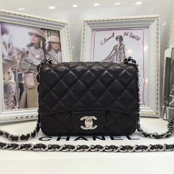 CHANEL 샤넬 쁘띠삭 연예인 미니백 은장 AS0115 17CM