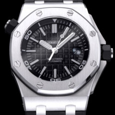 AUDEMARS PIGUET 오데마피게 신형 다이버 시스루백 모델!! 로얄오크 오프쇼어15703ST.OO.A002CA.01 블랙 와플 다이얼 오토매틱 무브먼트 aud0250 - Audemars Piguet Royal Oak Offshore Diver New Update ! 1:1 Best Edition Black Waffle Dial High Quilty Automatic Movement