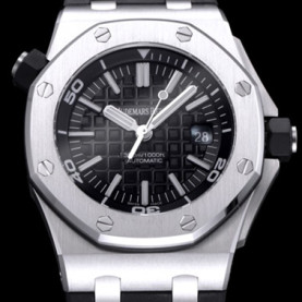 AUDEMARS PIGUET 오데마피게 신형 다이버 시스루백 모델!! 로얄오크 오프쇼어15703ST.OO.A002CA.01 블랙 와플 다이얼 오토매틱 무브먼트 aud0250 - Audemars Piguet Royal Oak Offshore Diver New Update ! 1:1 Best Edition Black Waffle Dial High Quilty Automatic Movement