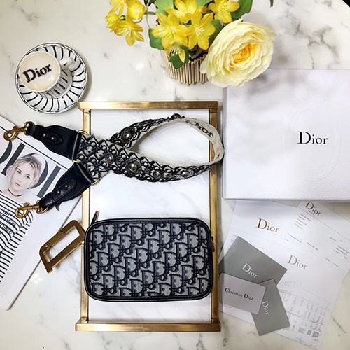 DIOR 디올 캔버스 카메라백 블랙톤 CAMERA BAG 22CM
