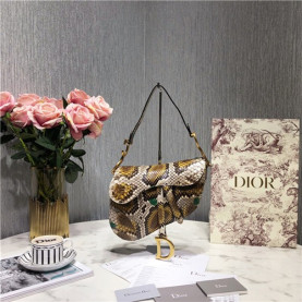 DIOR 디올 새들백 뱀가죽 M0446