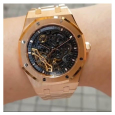 AUDEMARS PIGUET 오데마피게 로얄오크 15407OR.OO.1220OR.01 스켈레톤 다이얼 브레이슬릿 오토매틱 무브먼트 - Audemars Piguet Royal Oak Skeleton Dial High Quility Bracelet Automatic Movement