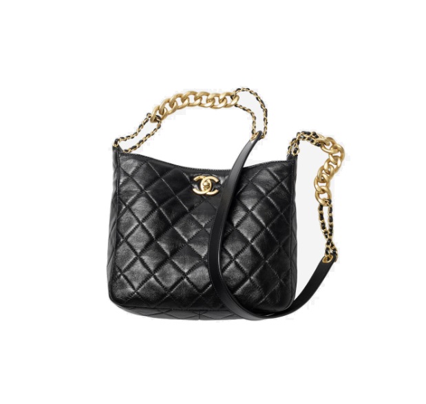 CHANEL 샤넬 스몰 로고 케비어 호보백 AS3223