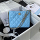 CHANEL 샤넬 스몰 로고 램스킨 호보백 AS3223