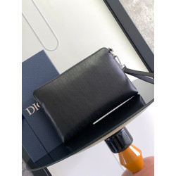 DIOR 디올 오클리크 갤럭시 가죽 지퍼 파우치 클러치백