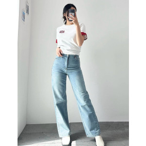 SAINT LAURENT 생로랑 하이웨스트 와이드 펜츠