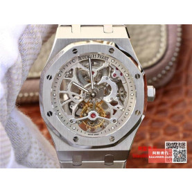 AUDEMARS PIGUET 오데마피게 로얄오크 Extra-Plate 스켈레톤 뚜르비옹 실버