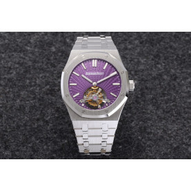 AUDEMARS PIGUET 오데마피게 로얄오크 뚜르비옹 스틸 퍼플다이얼