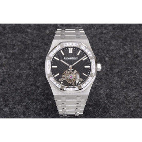 AUDEMARS PIGUET 오데마피게 로얄오크 뚜르비옹 스틸 다이아/쥬얼 베젤 블랙다이얼