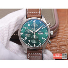 IWC 아이더블유씨 파일럿 더블크로노그래프 레이싱 그린다이얼