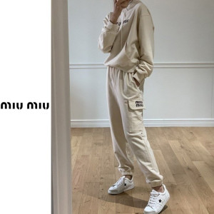 MIUMIU 미우미우 로고후드 건빵 팬츠 세트 2COLOR