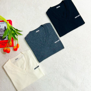 MIUMIU 미우미우 인타르시아 V넥 조끼