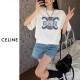 ●9월 판매 8위● CELINE 셀린느 멀티컬러 5부 맨투맨 3COLOR