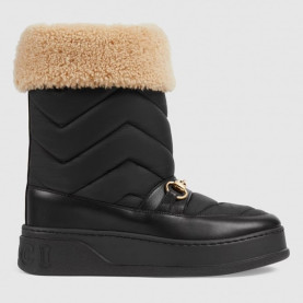 GUCCI 구찌 여성용 부츠 홀스빗 쉐브론 부츠 673559