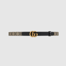 GUCCI 구찌 더블 G 버클 슬림 벨트 409417 (20mm) 2COLOR