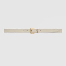 SAINT LAURENT 생로랑 래커 가죽 CASSANDRE 스퀘어 버클 장식 벨트 554465 (20mm) 2COLOR