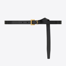 SAINT LAURENT 생로랑 베지터블 태닝 가죽 CASSANDRE 슬림 벨트 782076 (20mm) 2COLOR