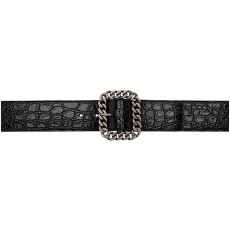 SAINT LAURENT 생로랑 악어 사각 체인 버클 벨트 640567 (50mm) 2COLOR
