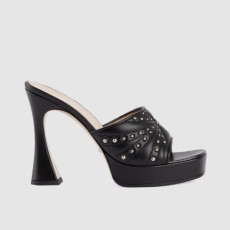 GUCCI 구찌 여성용 샌들 힐 슬라이드 샌들 블랙 ‎723404 2COLOR