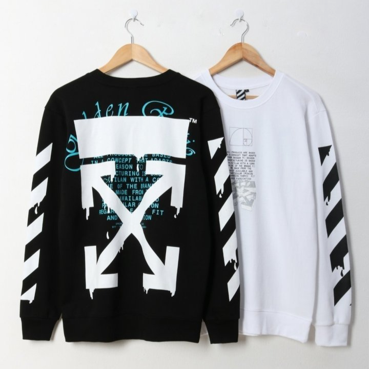 OFF-WHITE 오프화이트 드리핑 기모 맨투맨