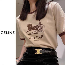 ●9월 판매 2위● CELINE 셀린느 배색 마차 반팔티셔츠 4COLOR