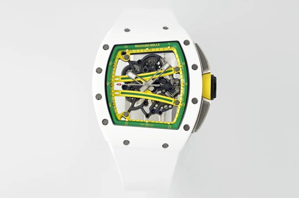 RICHARD MILLE 리차드밀 RM61-01 화이트 세라믹 1:1 베스트 에디션 화이트 러버 스트랩 RMUL2