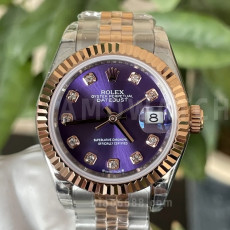 ROLEX 로렉스 레이디 데이저스트 바이올렛 10P 다이얼 로즈골드 콤비 28mm 279171