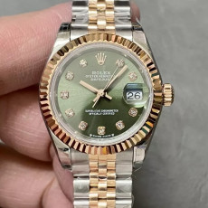 ROLEX 로렉스 레이디 데이저스트 그린 다이얼 10P 다이아 콤비 28mm 279171