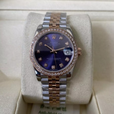 ROLEX 로렉스 여성용 데이저스트 바이올렛 다이얼 다이아베젤 콤비 SS/RG 31mm 278381