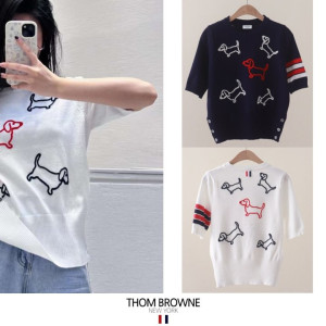 THOM BROWNE 톰브라운 컬러4바 멀티컬러도그 니트