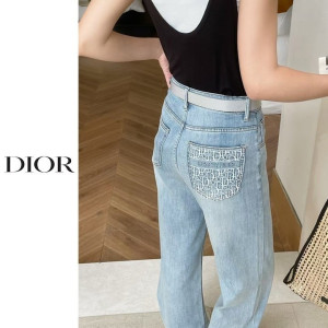 DIOR 디올 로그 연청바지