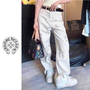 CHROME HEARTS 크롬하츠 십자가 베이지 팬츠