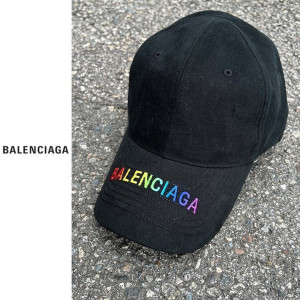 BALENCIAGA 발렌시아가 블랙 레인보우 볼캡